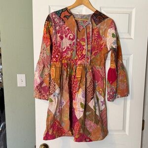 Jaded Gypsy Patchwork Midi Dress - Multicolor